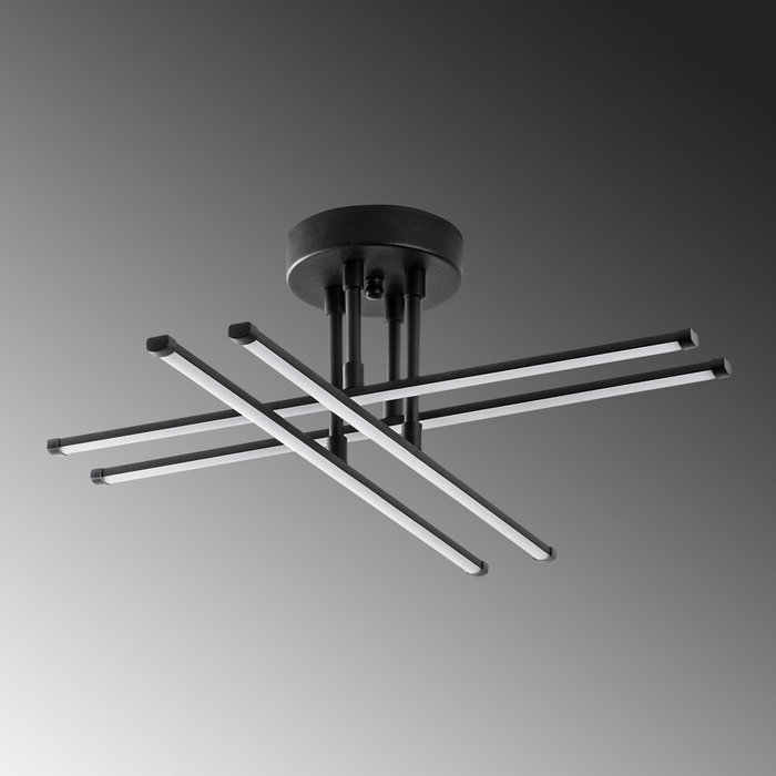 Opviq Exhaust-13661 Lámpara de araña de metal Negra